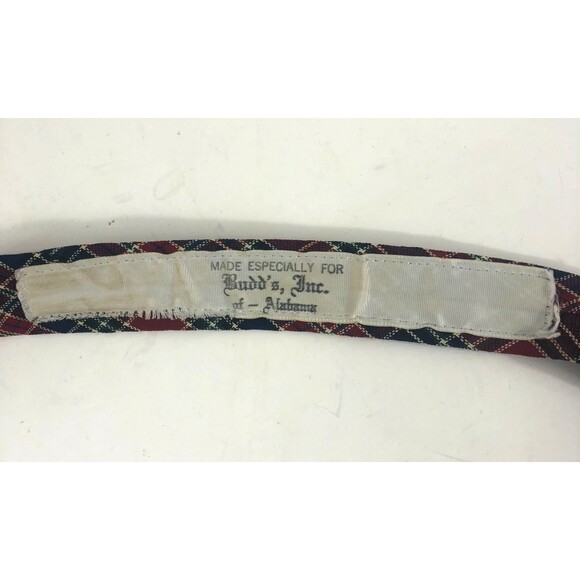 Vintage Briar All-Wool Scotland Tartan Plaid Neck Tie Red Navy Green Rare - Picture 9 of 9
